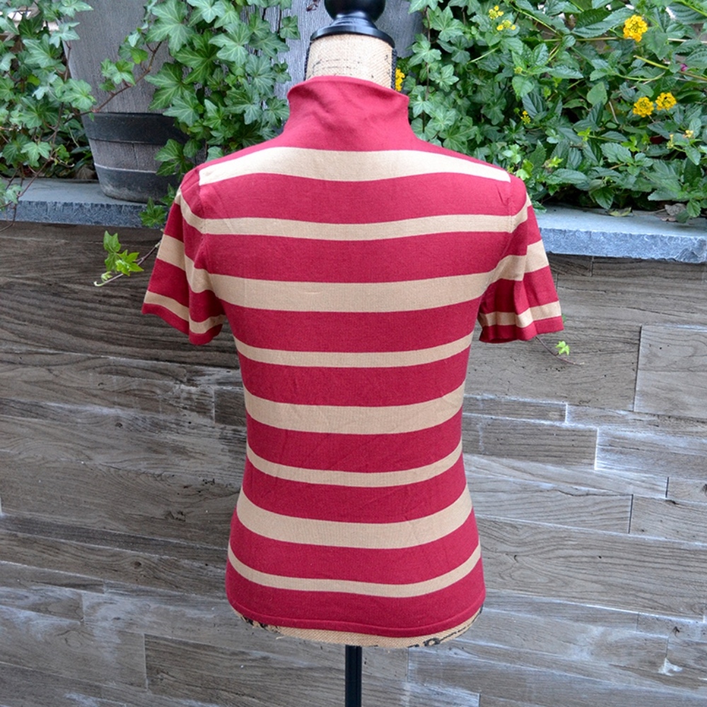 The Limited Silk Stripe Turtleneck - Picture 4 of 7